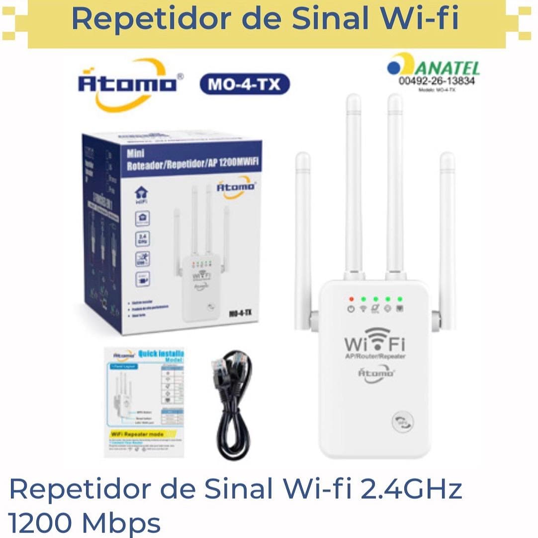 REPETIDOR DE SINAL WIFI ATOMO MO-4-TX